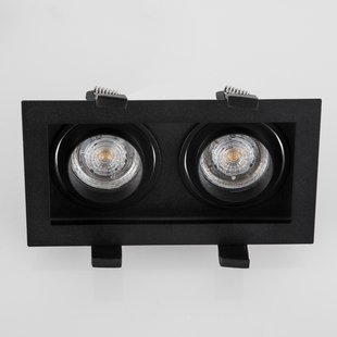 Nova Luce Cedi - inbouwspot - 183 x 100 mm, 180 x 95 mm inbouwmaat - zandzwart