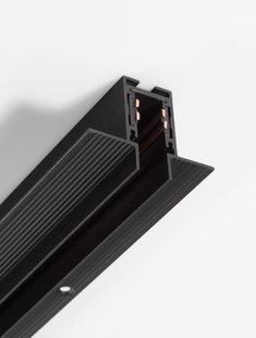 Nova Luce Ultra Slim - trimless inbouw magnetische rail met 1cm diepe vleugels - 100 cm - zwart