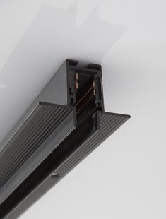 Nova Luce Ultra Slim - trimless inbouw magnetische rail met 1cm diepe vleugels - 200 cm - zwart