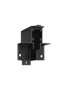 Nova Luce Ultra Slim - trimless inbouw magnetische rail met 1cm diepe vleugels - verticale 90 graden connector - 4,6 x 4,6 cm - zwart