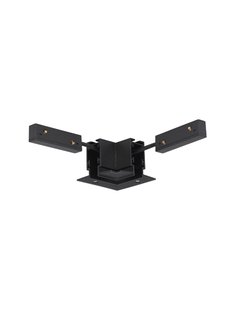 Nova Luce Ultra Slim - trimless inbouw magnetische rail - horizontale 90 graden connector - 6 x 6 cm - zwart