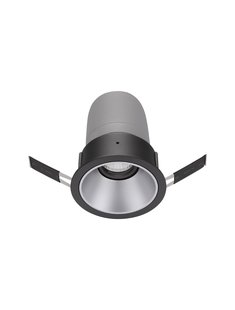 Nova Luce Homer - inbouwspot - Ø 85 mm - inbouwmaat 75 mm - 15W LED incl. - 24° lichtbundel - zwart met aluminium