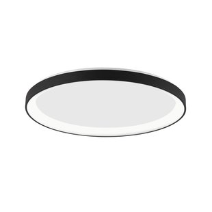 Nova Luce Pertino - plafondverlichting - Ø 38 x 6 cm - 30W dimbare LED incl. - zand zwart