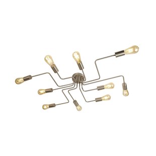 Searchlight Circuit - plafondverlichting - 82 x 52 x 12 cm - satijn zilver