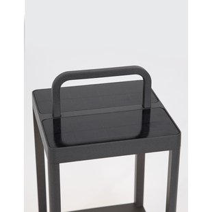 Nova Luce Bali - draagbare vloerlamp op zonne-energie met USB-poort   - 36 cm - 2W dimbare LED incl. - IP65 - antraciet