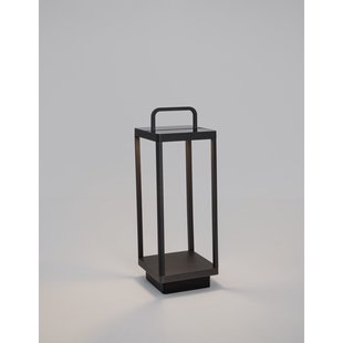 Nova Luce Bali - draagbare vloerlamp op zonne-energie met USB-poort  - 51 cm -2W dimbare LED incl. -  IP65 - antraciet