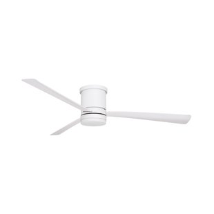 Nova Luce Silky - plafondventilator met licht en afstandsbediening - Ø 132 x 25 cm - 18W LED incl. - mat wit