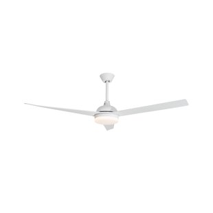 Nova Luce Flow - plafondventilator met licht en afstandsbediening - Ø 152 x 47 cm - 18W LED incl. - mat wit