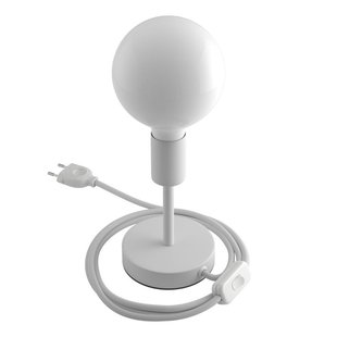 Creative Cables Alzaluce - tafellamp - Ø 12 x 19 cm - metaal - wit