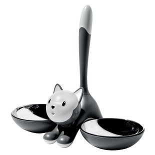 Alessi Tigrito Kattenvoerbak&Oslash;16 Grijs