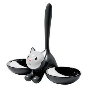 Alessi Tigrito Kattenvoerbak&Oslash;16 Zwart