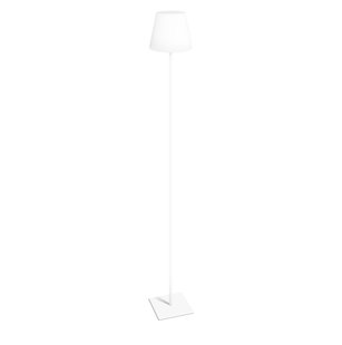 Century Italia Altea - buiten vloerlamp met optionele piek - Ø 18 x 142 cm - 2W dimbare LED incl. - IP44 - wit