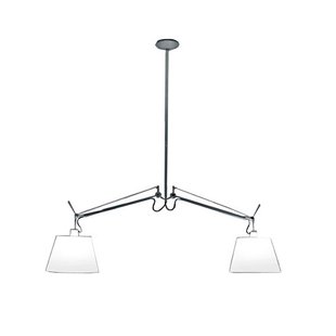 Artemide Tolomeo Basculante 2-arm Hanglamp 24cm Grijs Satijn