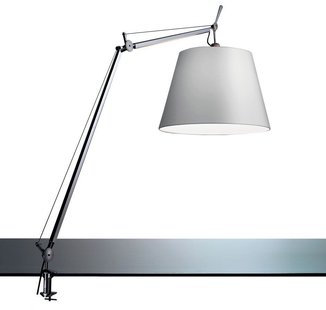 Artemide Tolomeo Mega Klemlamp Retrofit Met Dimmer 36cm Grijs Satijn