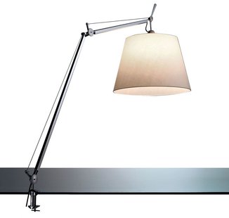 Artemide Tolomeo Mega Klemlamp LED Met Toetsdimmer Perkament 36 Cm