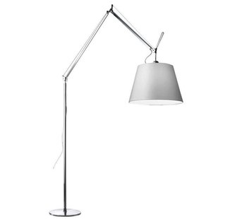 Artemide Tolomeo Mega Terra Booglamp LED 2700K Toetsdimmer Alu Grijs Satijn 42