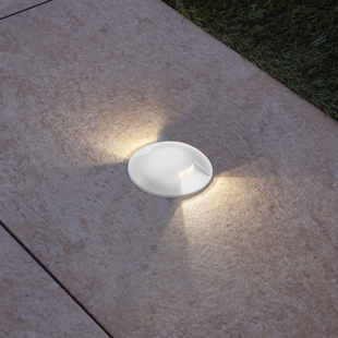 Century Italia Argo - grondspot met 2 vensters - Ø5,8 x 6,5 cm - 0,75W LED incl. - 4000K - IP67 - wit