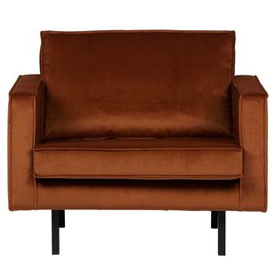 WOOOD Rodeo Velvet Fauteuil Roest
