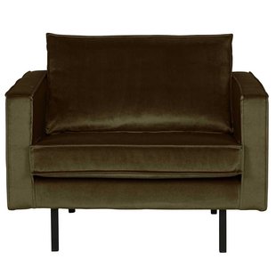 WOOOD Rodeo Velvet Fauteuil Donkergroen
