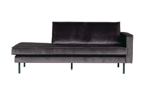 BePureHome Rodeo Velvet Daybed Bank Rechts Antraciet BePureHome Rodeo Velvet Daybed Bank Rechts Antraciet