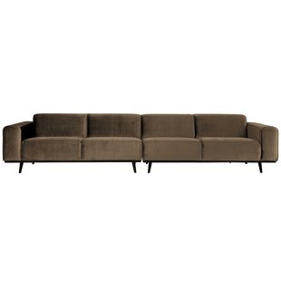 BePureHome Statement Bank 4-zits 372cm,velvet Taupe BePureHome Statement Bank 4-zits 372cm,velvet Taupe