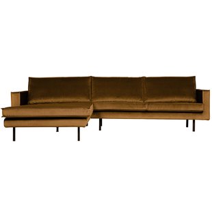 WOOOD Rodeo Velvet Met Chaise Longue Links Honing Geel