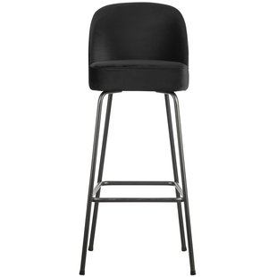 WOOOD Vogue Barkruk H80 Fluweel Zwart