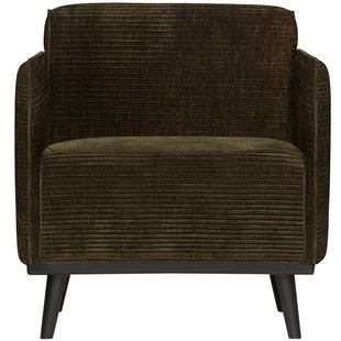WOOOD Statement Fauteuil Met Arm Rib Warm Groen
