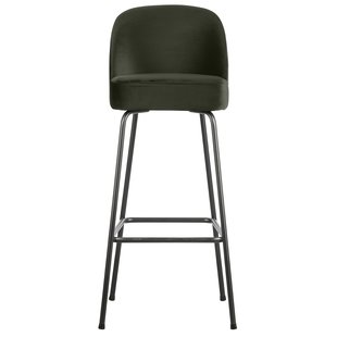 WOOOD Vogue Barkruk H80 Fluweel Donkergroen