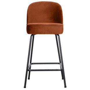 WOOOD Vogue Barkruk H65 Fluweel Roest