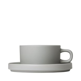 Blomus Pilar Kop En Schotel Set Van 2 Mirage Grey