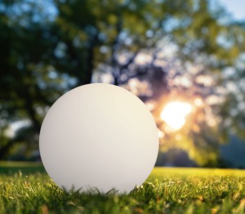 Century Italia Bolla Solar 25 - oplaadbare tafellamp op zonne-energie en met kabel - Ø 25 x 23 cm - 0,4W RGB+W LED incl. - IP44 - wit