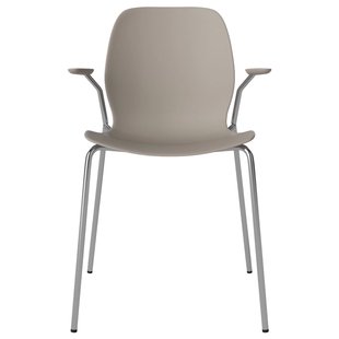 Bolia Seed Stoel Met Armleuningen Onderstel Metaal Mokka/chroom