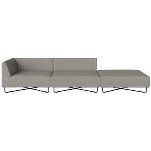 Bolia Orlando O2 Loungebank Outdoor 3 Modules Open Rechts Brezza Donkergrijs