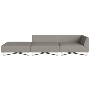 Bolia Orlando O2 Loungebank Outdoor 3 Modules Open Links Brezza Donkergrijs