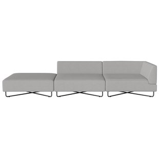 Bolia Orlando O2 Loungebank Outdoor 3 Modules Open Links Brezza Lichtgrijs