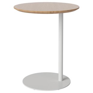 Bolia Pillar Bijzettafel&Oslash;45 Wit Geolied Eiken,grijs Gelakt Staal