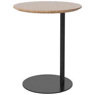 Bolia Pillar Bijzettafel&Oslash;45 Geolied Eiken,zwart Gelakt Staal