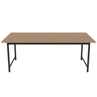 Bolia Track Tafel 200x90 Naturel Geolied Eiken Zwart Staal