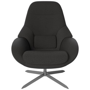 Bolia Saga Fauteuil Charcoal Chroom Onderstel