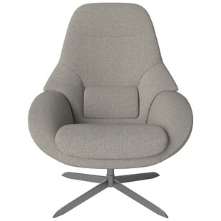 Bolia Saga Fauteuil Donkerbeige Chroom Onderstel