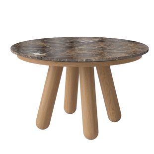 Bolia Balance Eettafel&Oslash;125 Eiken Brown Marble