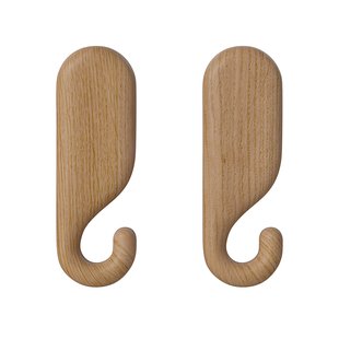 Bolia Nob Haak 8,5cm Set Van 2 Geolied Eiken