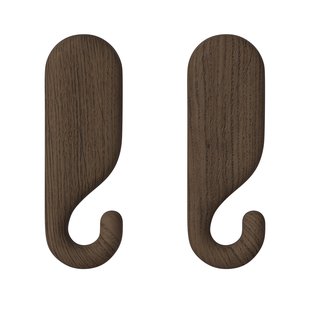 Bolia Nob Haak 8,5cm Set Van 2 Donker Geolied Eiken