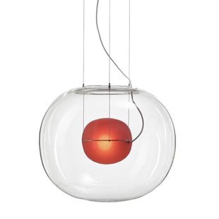 Brokis Big One Hanglamp&Oslash;54 Large Transparant - Rood