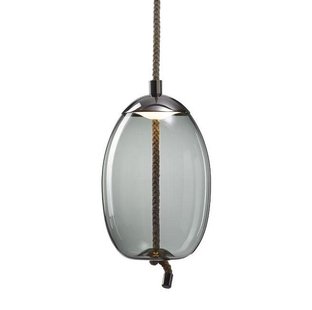 Brokis Knot Uovo Hanglamp LED Small&Oslash;18 Rookgrijs - Chroom Zwart