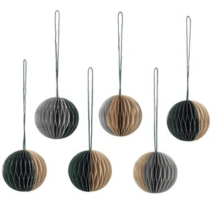 Broste Copenhagen Ball Papieren Roodtballen Set Van 6 Multi Donker