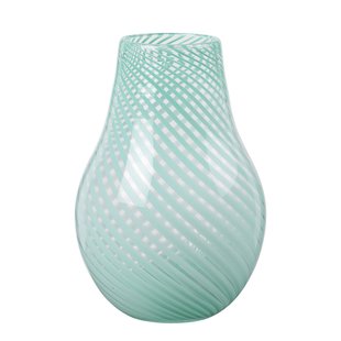 Broste Copenhagen Ada Crossstripe Vaas&Oslash;15 Light Turquise