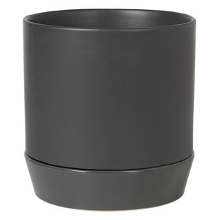 Broste Copenhagen Denise Bloempot Met Schotel&Oslash;21 Charcoal Grey