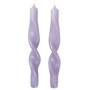 Broste Copenhagen Twist Swirl Kaars Set Van 2 Light Purple